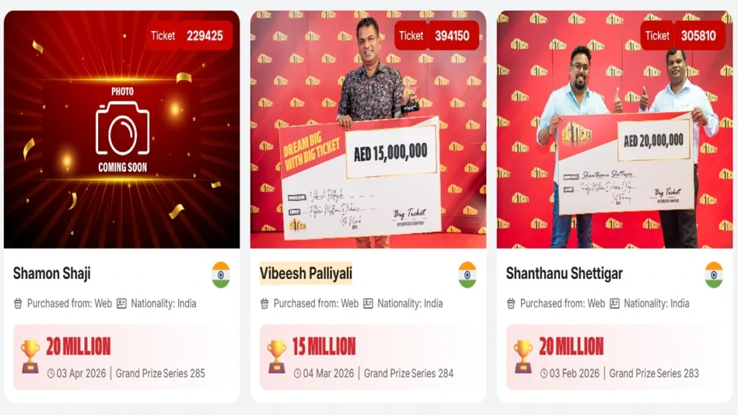 Multiple Indian Winners Strike Big in UAE Big Ticket Draws; Five Other Indians Strike Gold